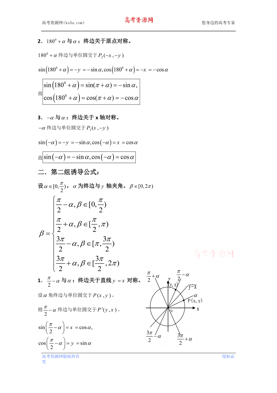 三角函数诱导公式讲义-2023届高三数学一轮复习 WORD版含解析.docx_第2页