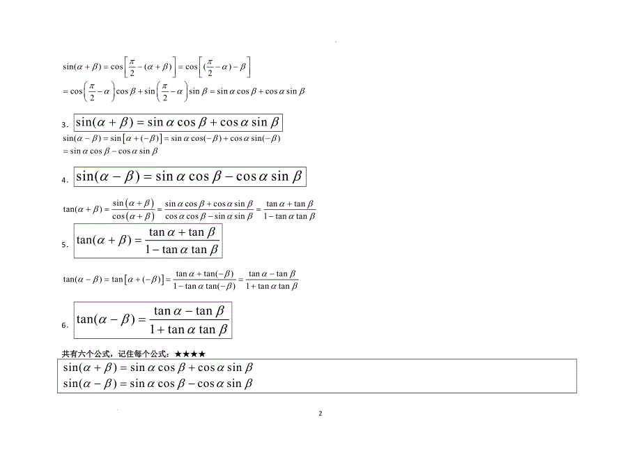 三角函数公式变换-2022届高三数学一轮复习专题 WORD版含解析.docx_第2页