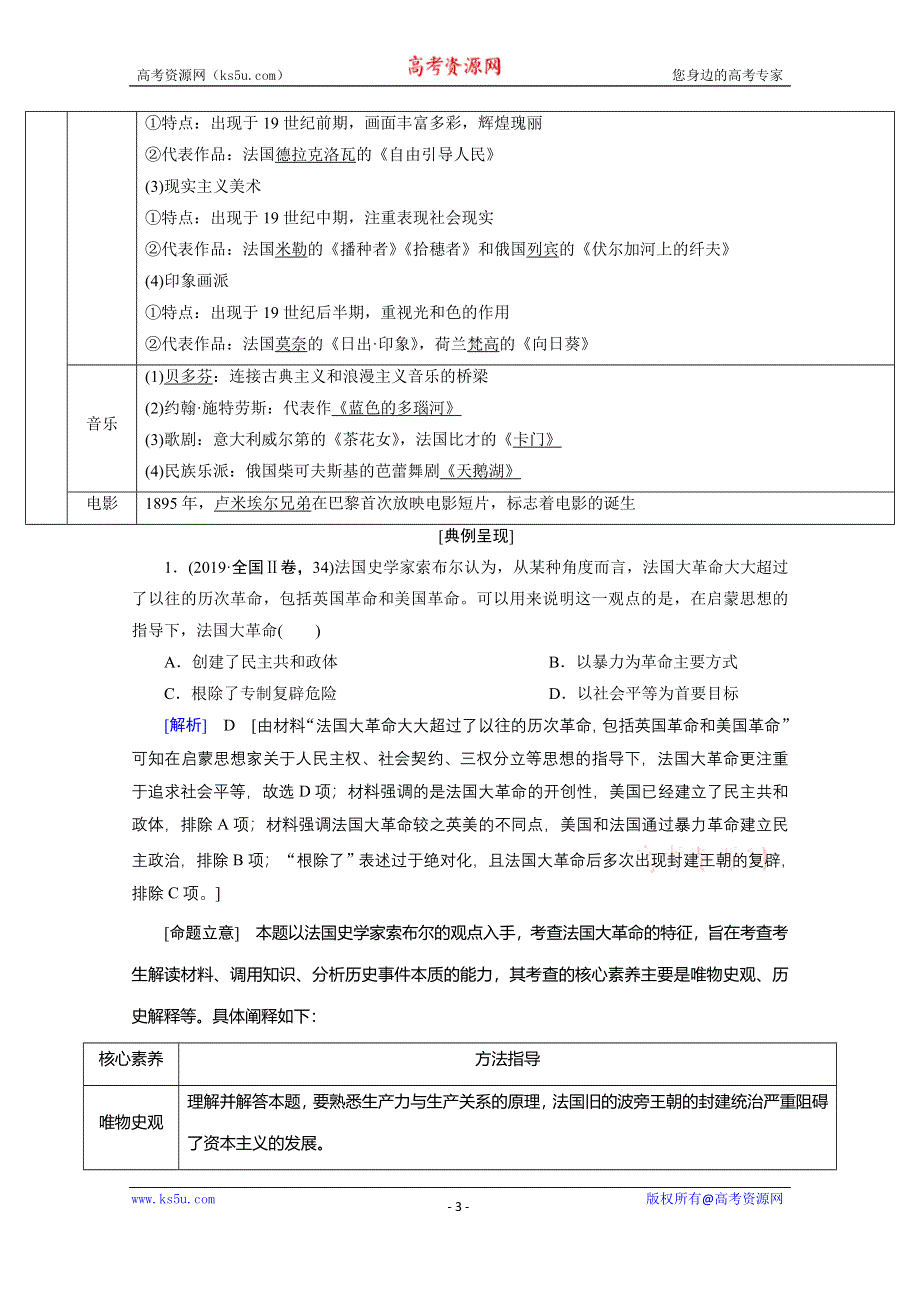 2020届高考历史二轮教师用书：第11讲　工业革命时期的西方世界——工业文明的确立与发展 WORD版含解析.doc_第3页