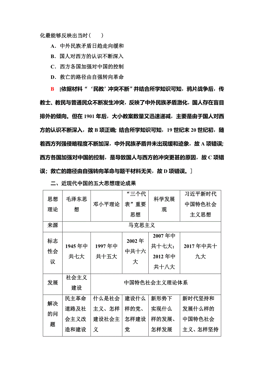 2021届人民版高考历史一轮复习讲义：模块3 专题13 专题整合提升 WORD版含答案.doc_第2页