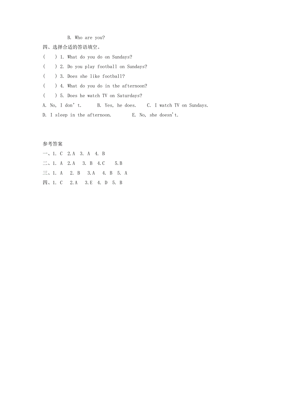 三年级英语下册 Module 6 Unit 1 What do you do on Sundays作业 外研版（三起）.docx_第2页