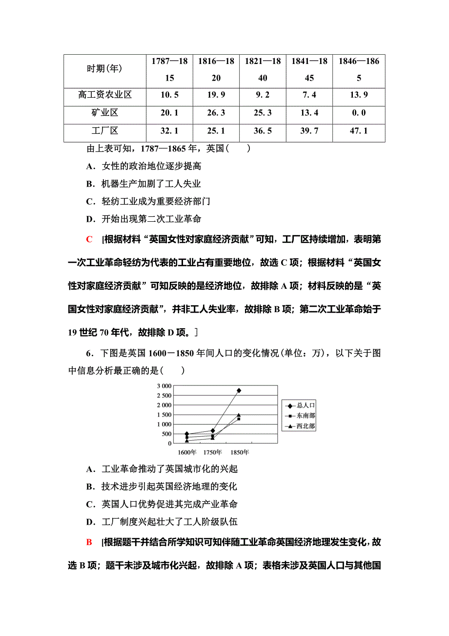 2021届人民版高考历史一轮复习课后限时集训19　“蒸汽”的力量及走向整体的世界 WORD版含解析.doc_第3页