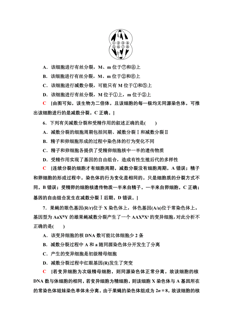 2020-2021学年人教版高中生物必修2模块测评 WORD版含解析.doc_第3页