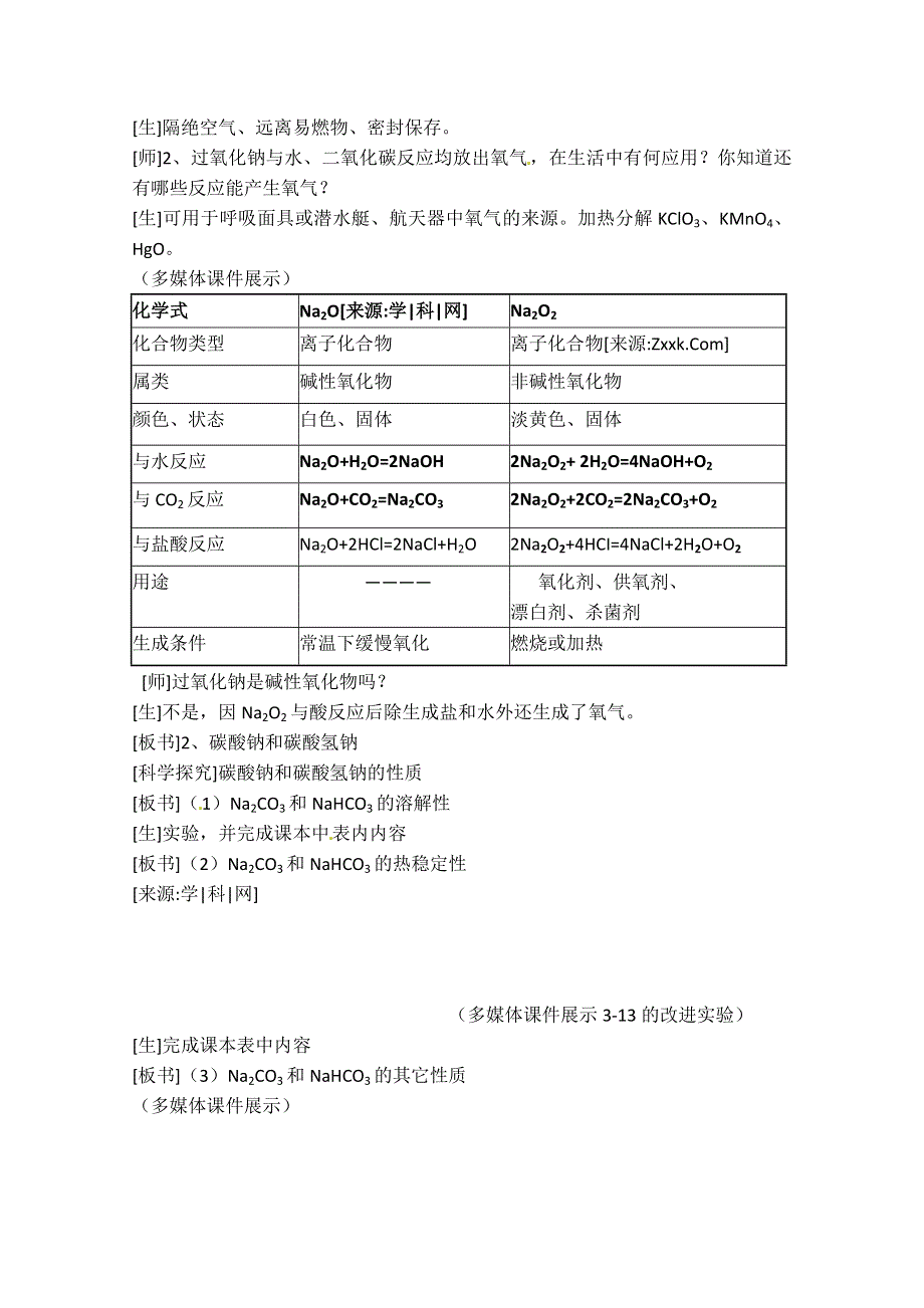 2012-2013学年高一化学教案3.2《几种重要的金属化合物》教案1（新人教必修1）.doc_第3页