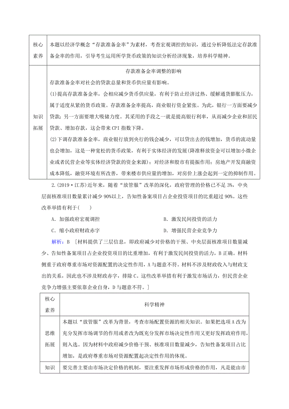 2020届高考政治二轮复习 上篇 专题四 市场经济与对外开放讲义 习题（含解析）.doc_第2页