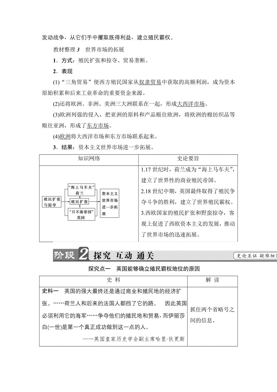 2016-2017学年高一历史北师大版必修2学案：第5单元-第15课 殖民扩张与掠夺 WORD版含解析.doc_第3页