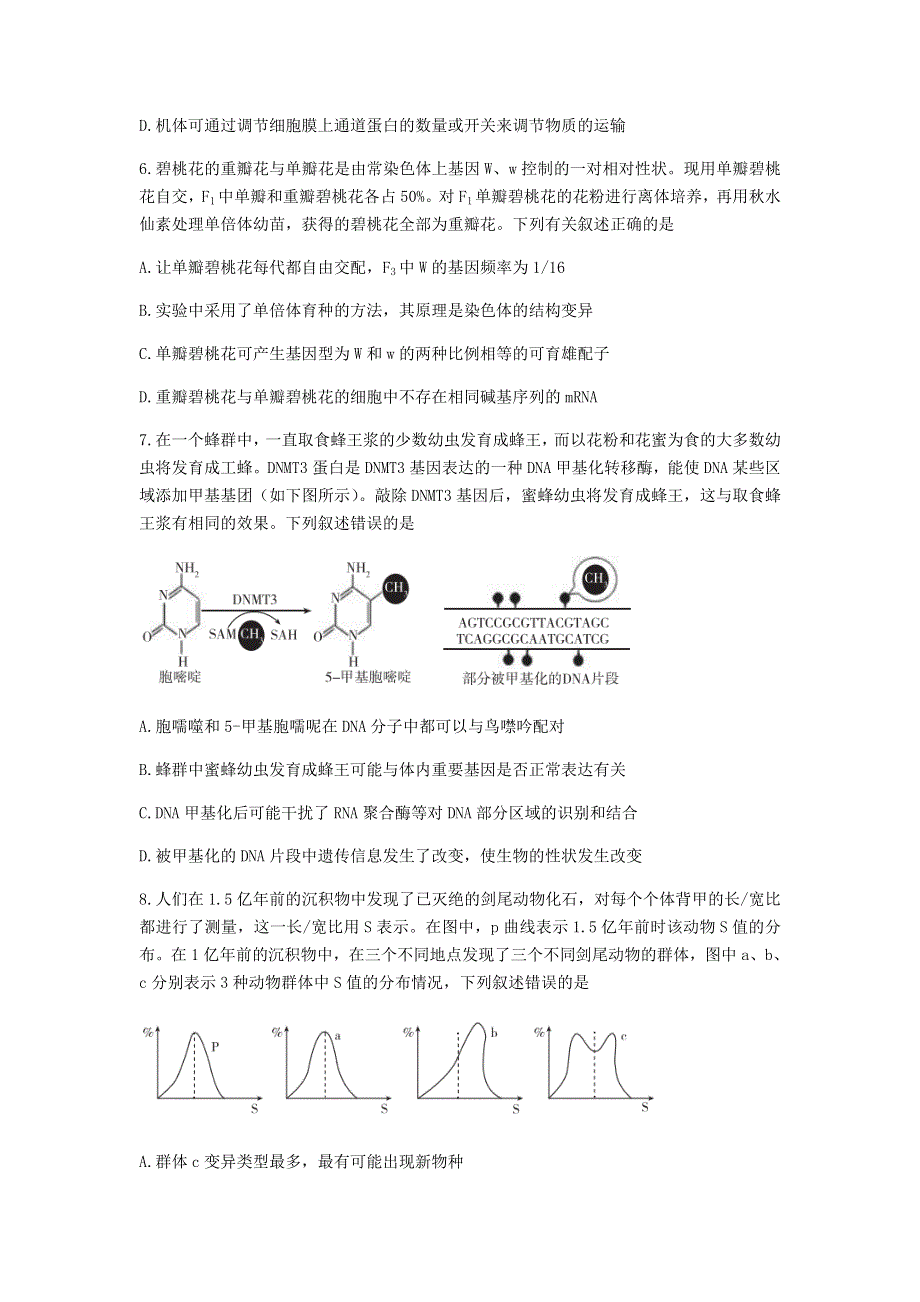 山东省临沂市临沂第一中学2021届高三生物上学期期末考试试题.doc_第3页