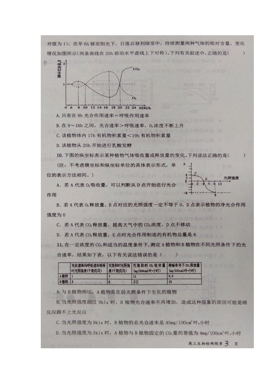 山东省临沂市临沭县第一中学2018届高三10月学情调研测试生物试题 扫描版含答案.doc_第3页