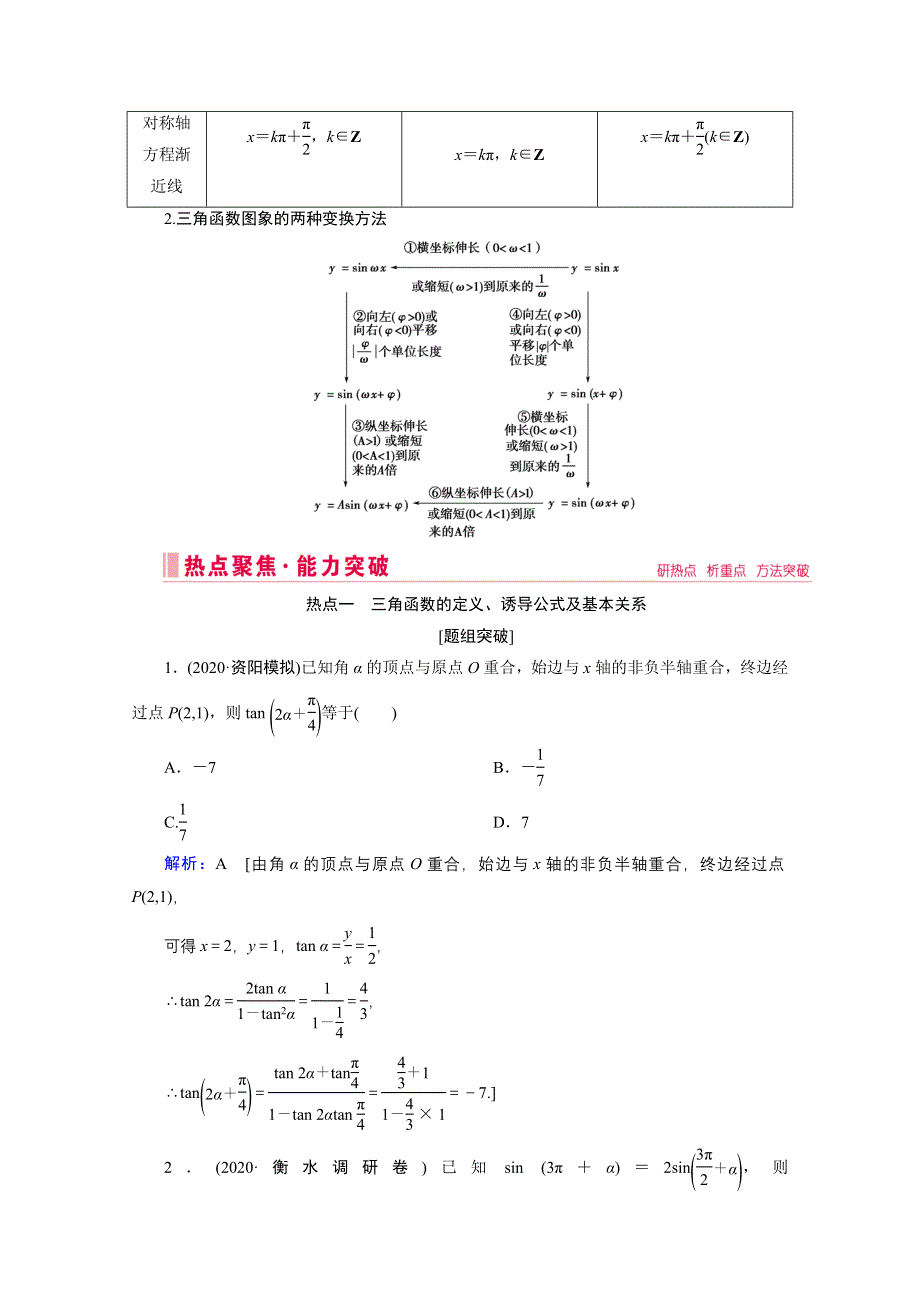 2020届高考数学二轮教师用书：层级二 专题二 第1讲　三角函数的图象与性质 WORD版含解析.doc_第3页