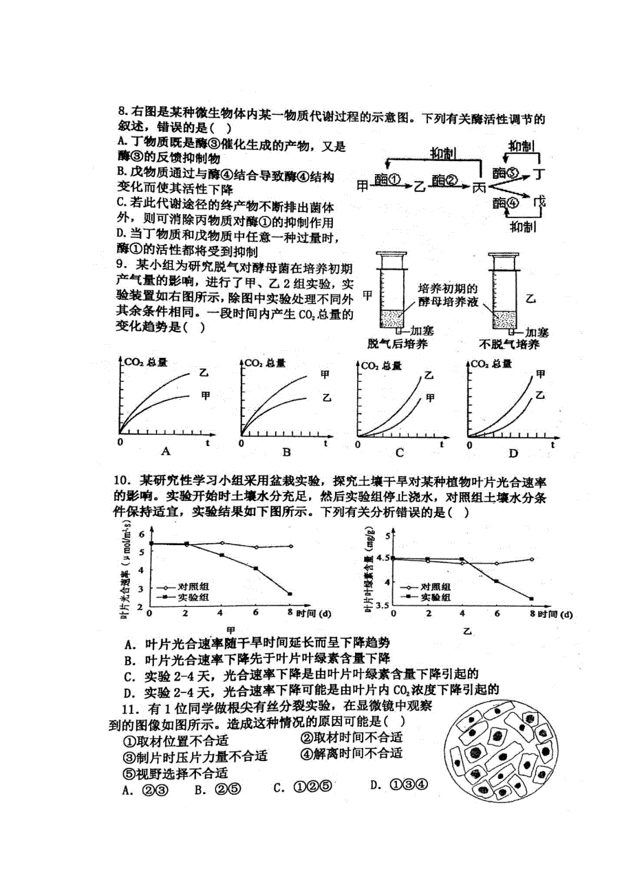 山东省临沂市临沭第一中学2019届高三10月学情调研测试生物试题 扫描版含答案.doc_第2页