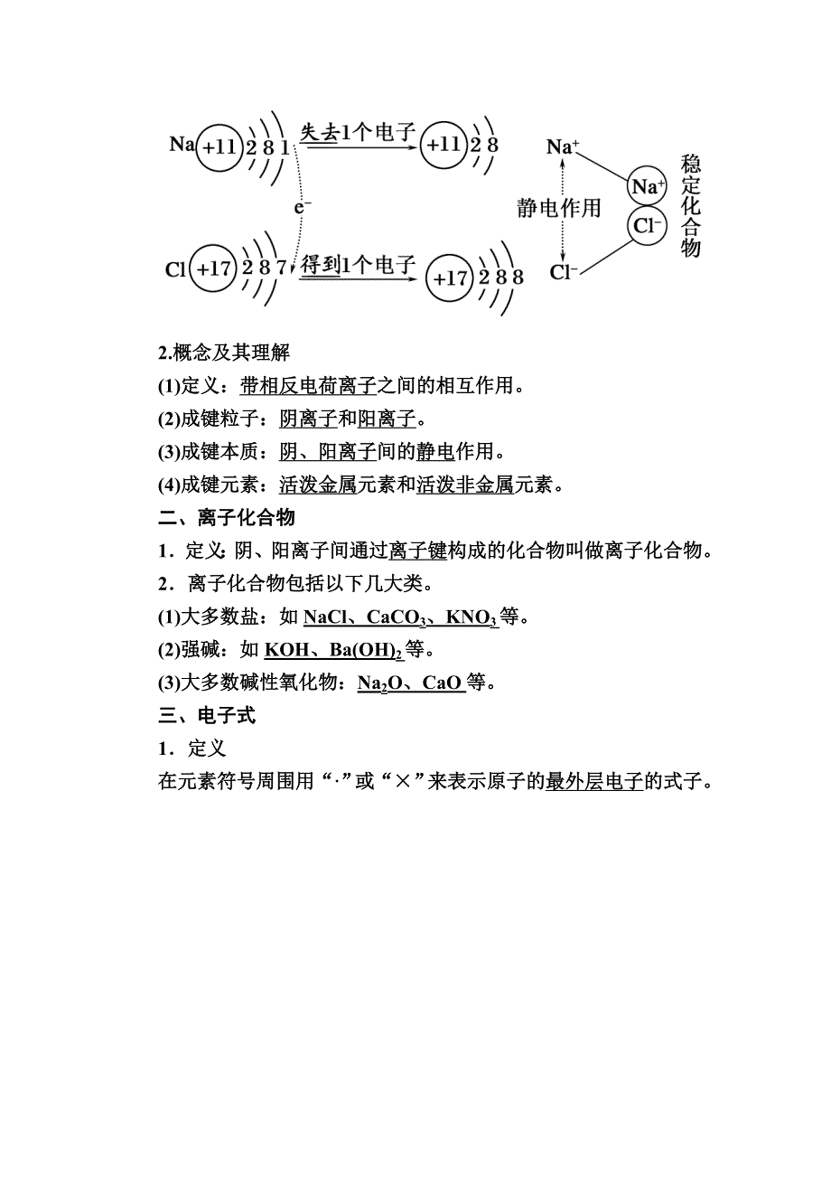 2020-2021学年化学人教版必修2学案：1-3-1 离子键 WORD版含解析.doc_第2页