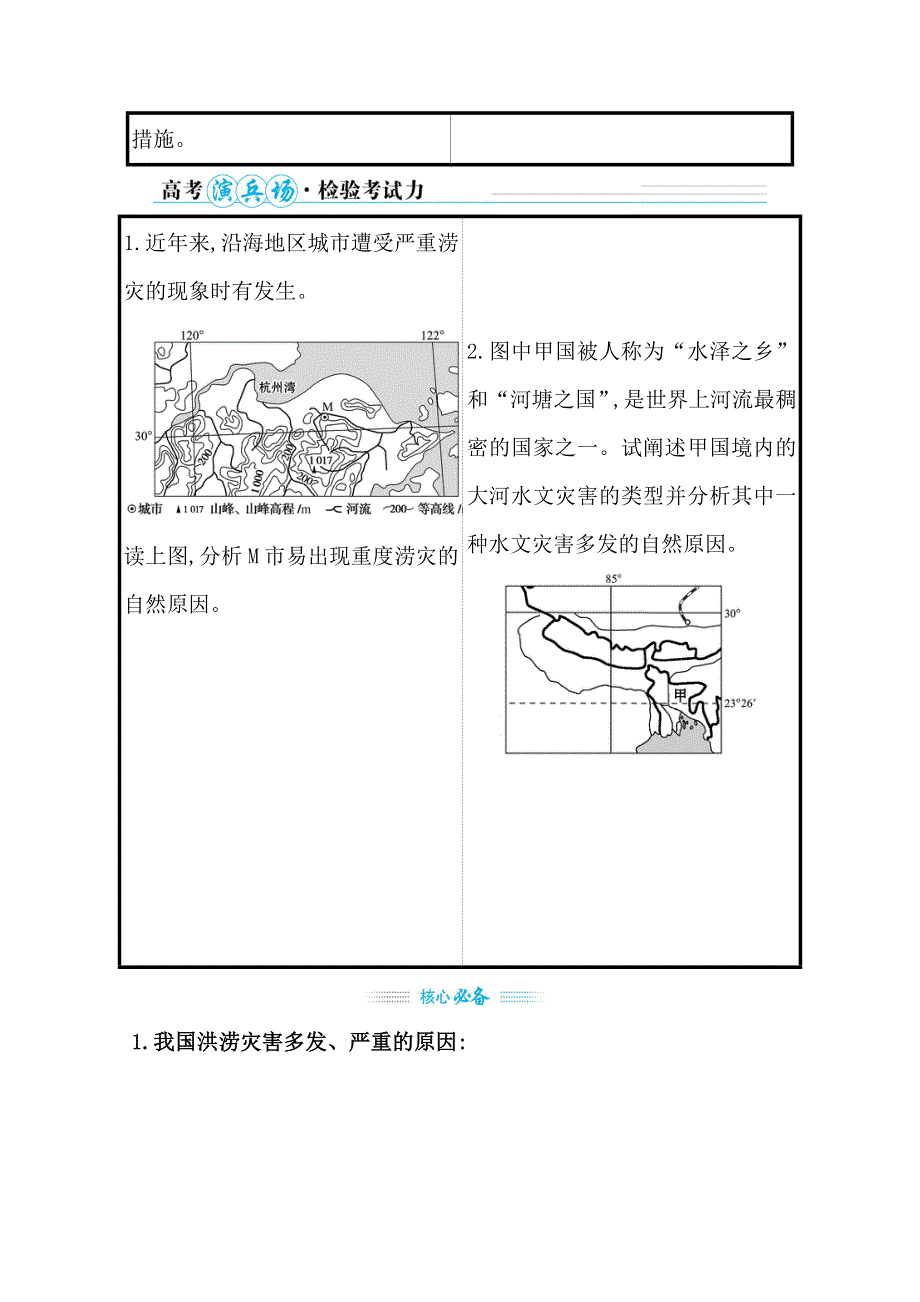 2021届新高考山东专用地理二轮考前复习学案：第一篇 专题六 考点3 水文灾害的成因与防治 WORD版含解析.doc_第2页