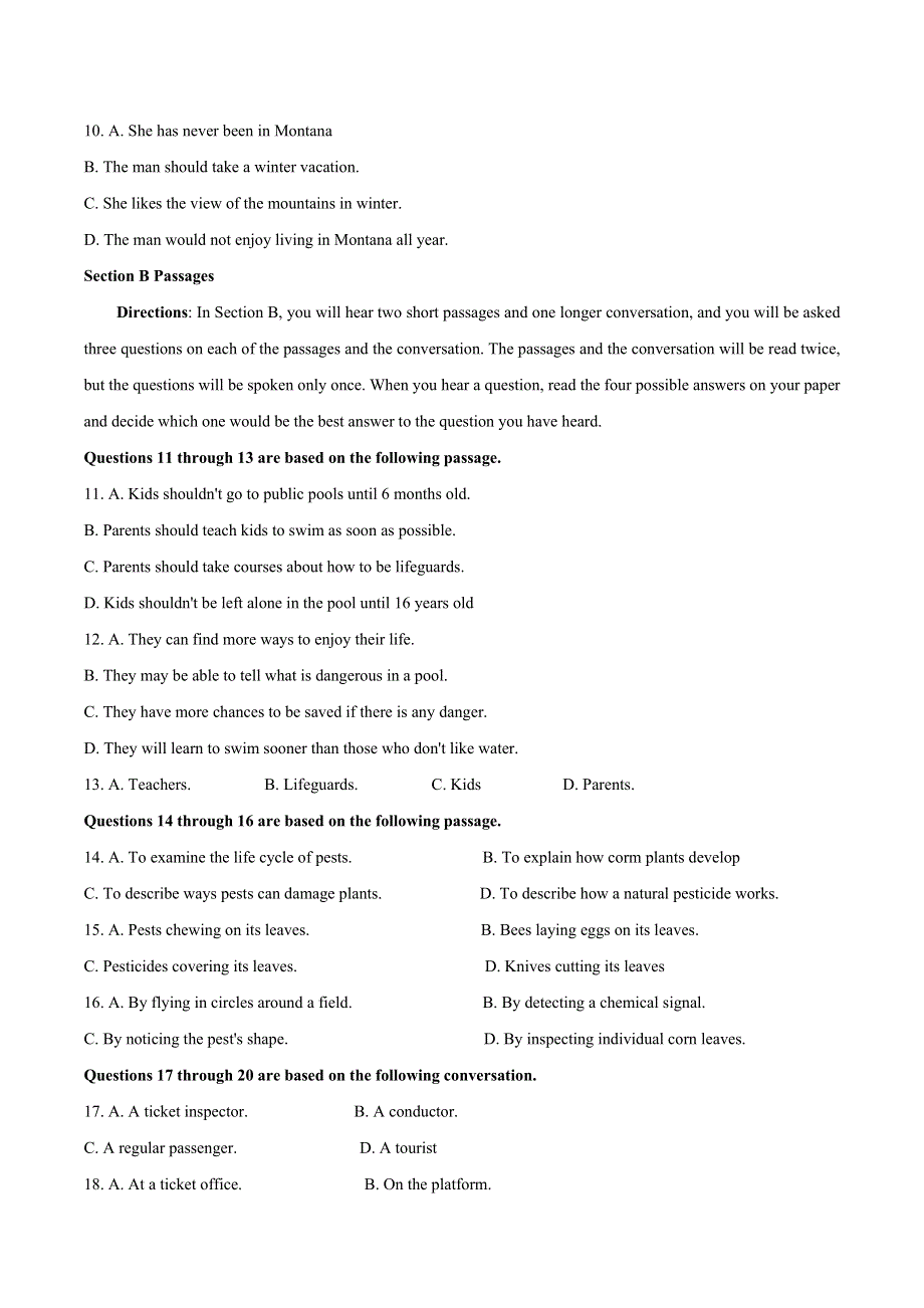 上海市金山中学2020-2021学年高一下学期期中考试英语试题 WORD版含答案.docx_第2页