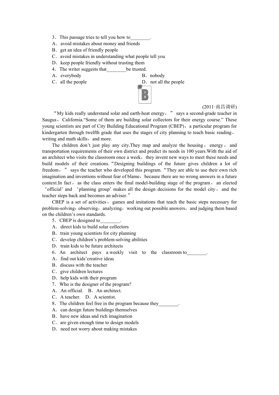 2012《金版新学案》高考总复习（北师大·安徽专版）（练习）英语必修7-8：课时作业（三十八）.doc_第3页