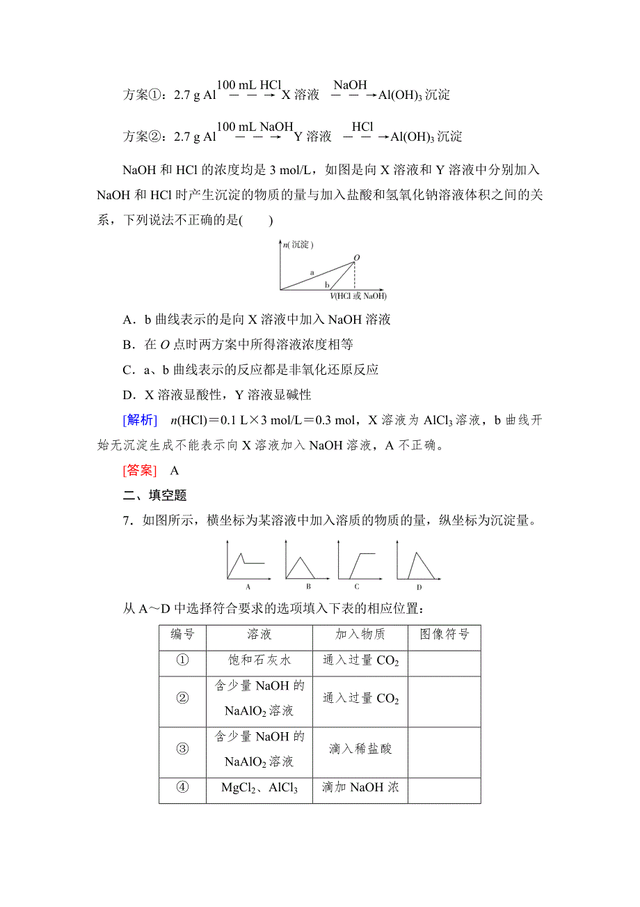 2018年高三新课标化学总复习课时跟踪训练7 WORD版含解析.doc_第3页