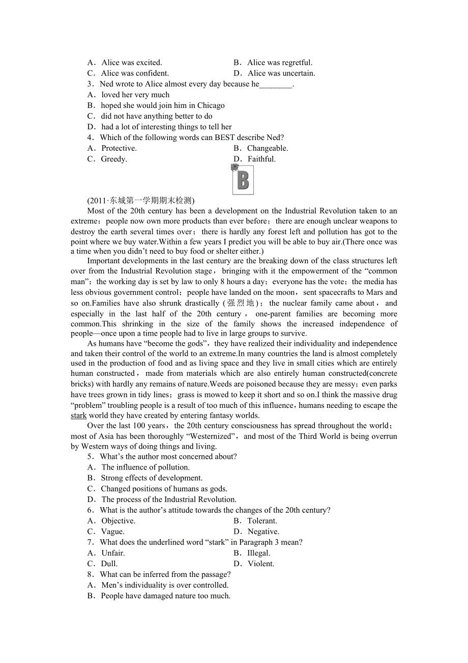 2012《金版新学案》高考总复习（北师大·新课标全国卷Ⅰ）（练习）英语7课时作业（四十一）.doc_第3页