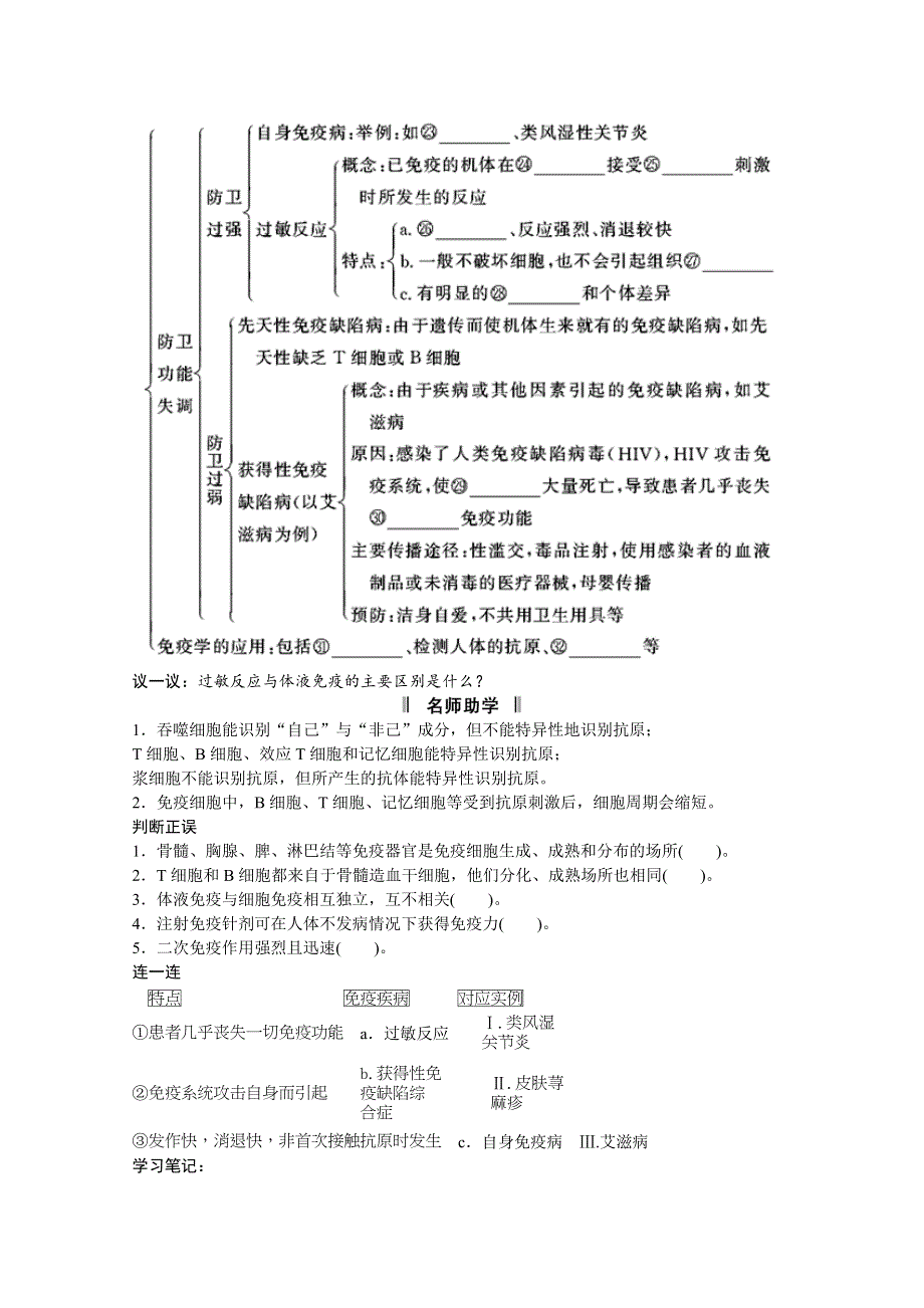 2013届高考生物一轮复习讲义：3.1.4免疫调节.doc_第2页