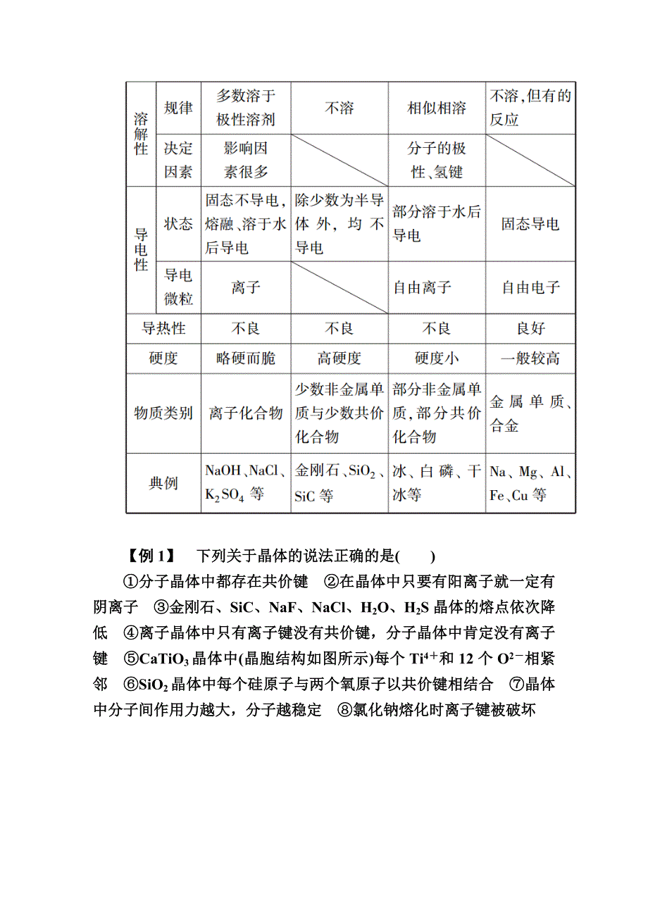 2020-2021学年化学人教版选修3学案：第三章　晶体结构与性质 本章知识整合 WORD版含解析.doc_第3页