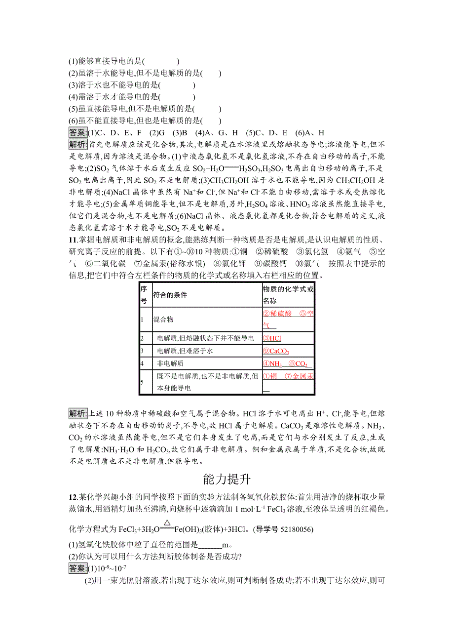 2016-2017学年高中化学必修一（苏教版）课时训练4物质的分散系 WORD版含解析.doc_第3页