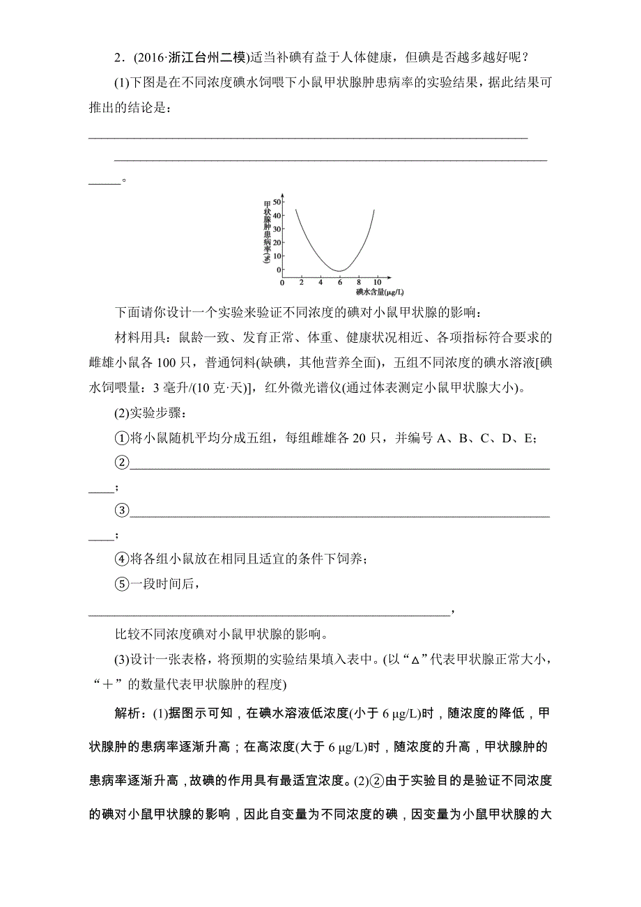 《优化探究》2017届高三生物（人教版）高考二轮复习（课时作业）第二部分 专题一 命题热点要知晓 热点三　生命活动调节类试题 WORD版含解析.doc_第2页