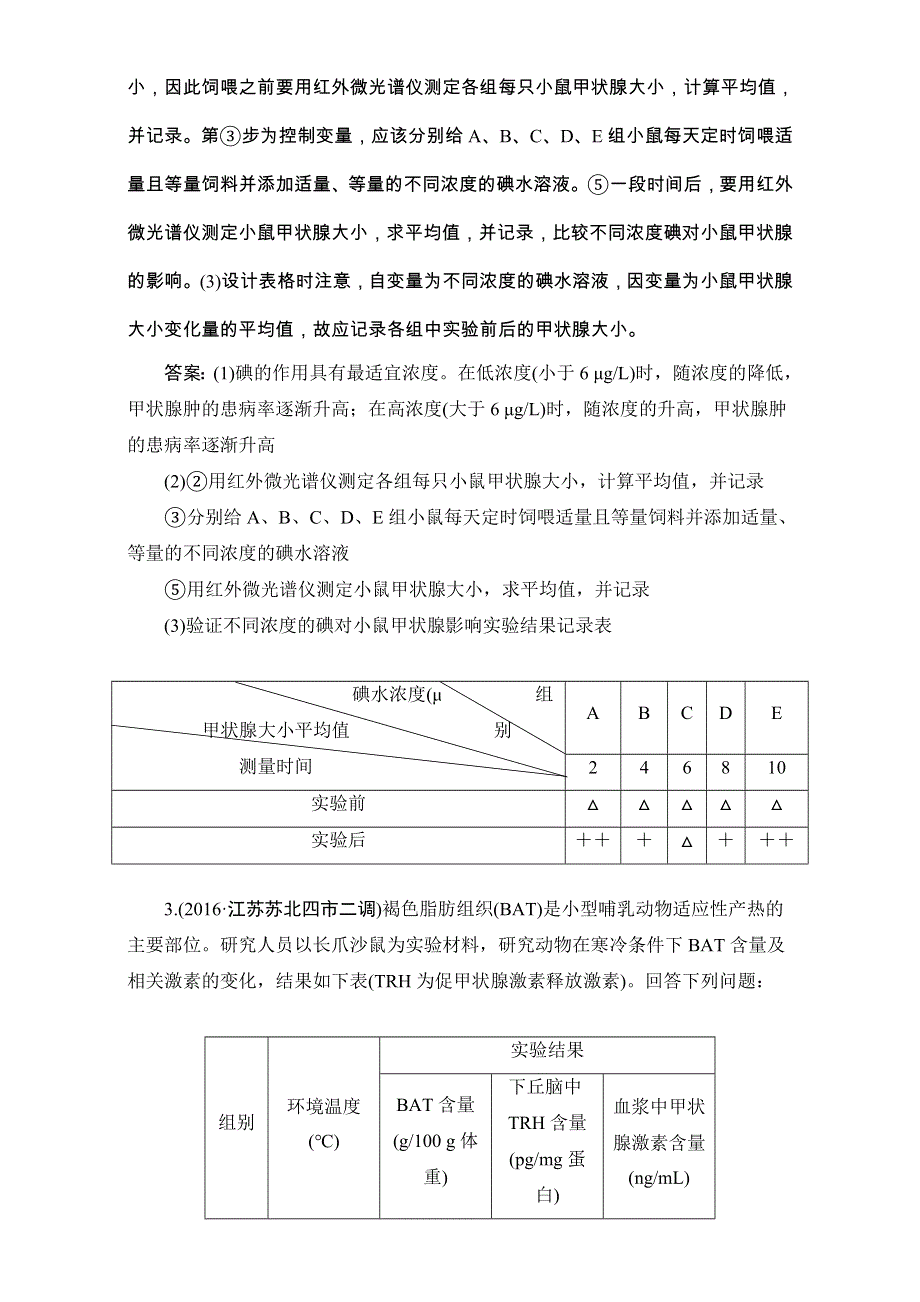 《优化探究》2017届高三生物（人教版）高考二轮复习（课时作业）第二部分 专题一 命题热点要知晓 热点三　生命活动调节类试题 WORD版含解析.doc_第3页