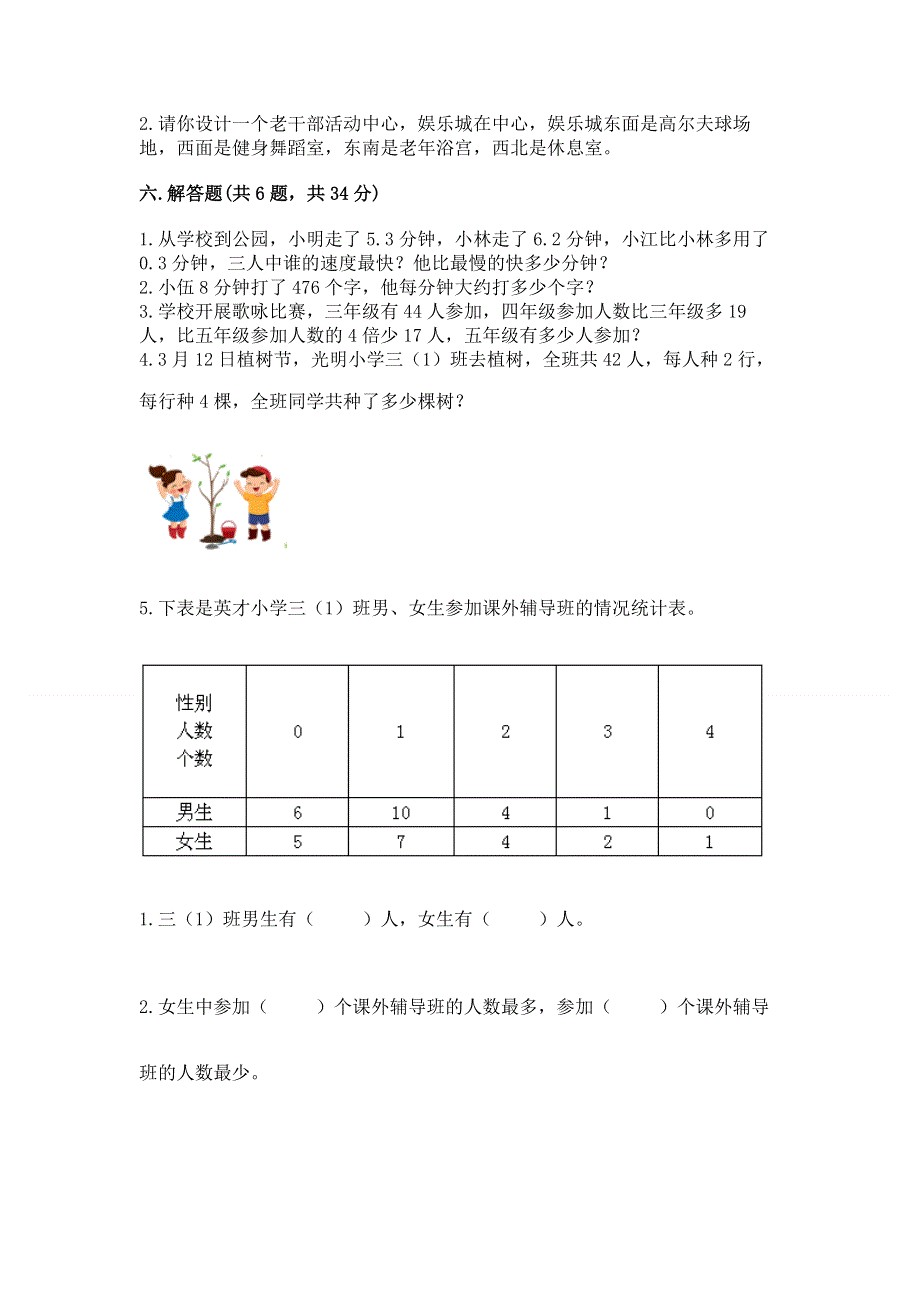 人教版三年级下册数学 期末测试卷（完整版）.docx_第3页