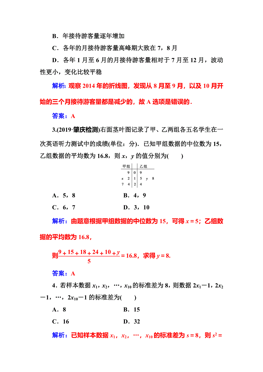 2020届高考数学（理科）总复习课时跟踪练（六十六）用样本估计总体 WORD版含解析.doc_第2页