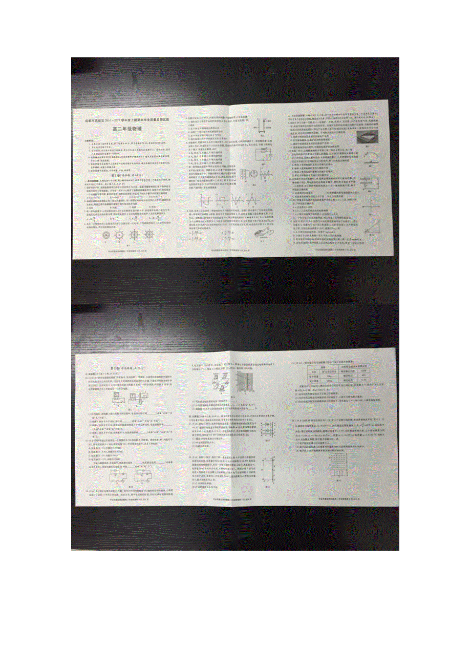 四川省成都市武侯区2016-2017学年高二上学期期末考试物理试题 PDF版缺答案.pdf_第1页