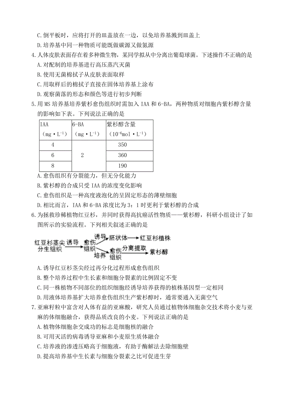 山东省临沂市罗庄区2021-2022学年高二下学期5月期中考试生物试题（民办） WORD版含答案.doc_第2页