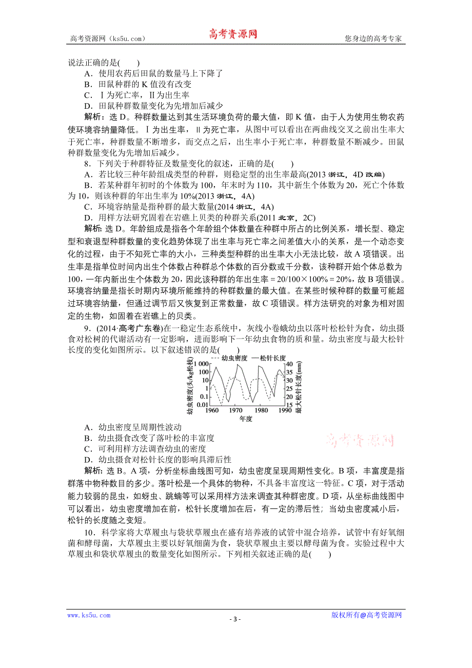 《优化方案》2015年高考总复习（第二轮）·生物（渝闽专用）：专题六第1讲课时演练知能提升.doc_第3页