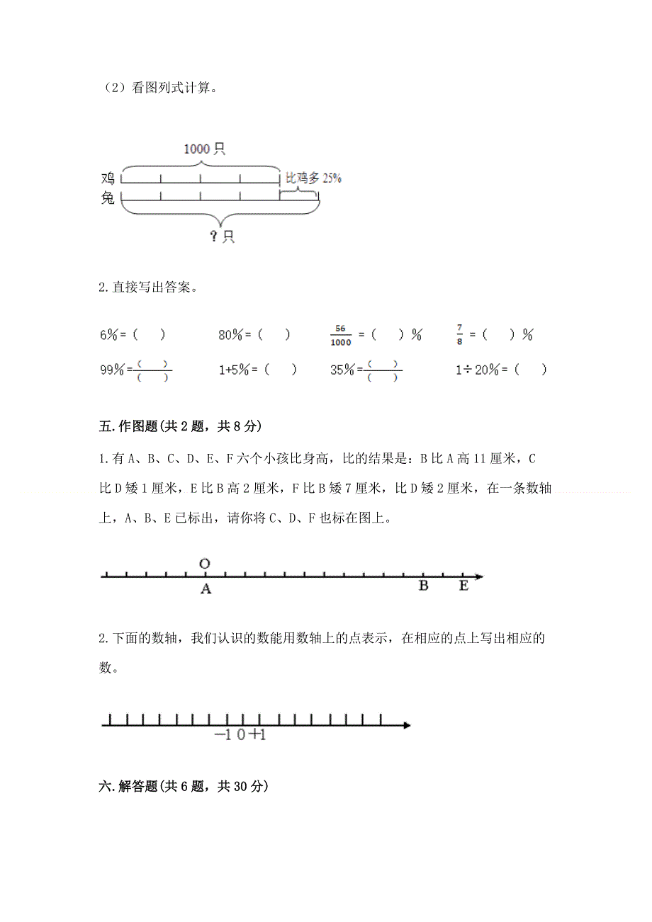 人教版 六年级数学下册 期中试题及答案免费.docx_第3页