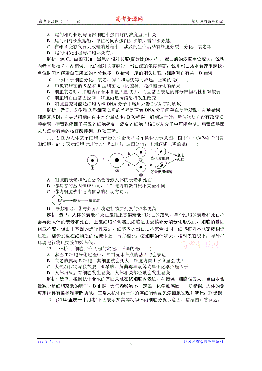 《优化方案》2015年高考总复习（第二轮）·生物（渝闽专用）：专题三第2讲课时演练知能提升.doc_第3页