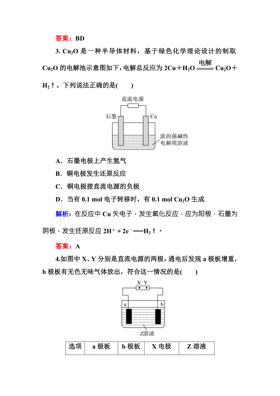 2016-2017学年高中化学（苏教版）选修四练习：1-2-3电解池B WORD版含解析.doc_第2页