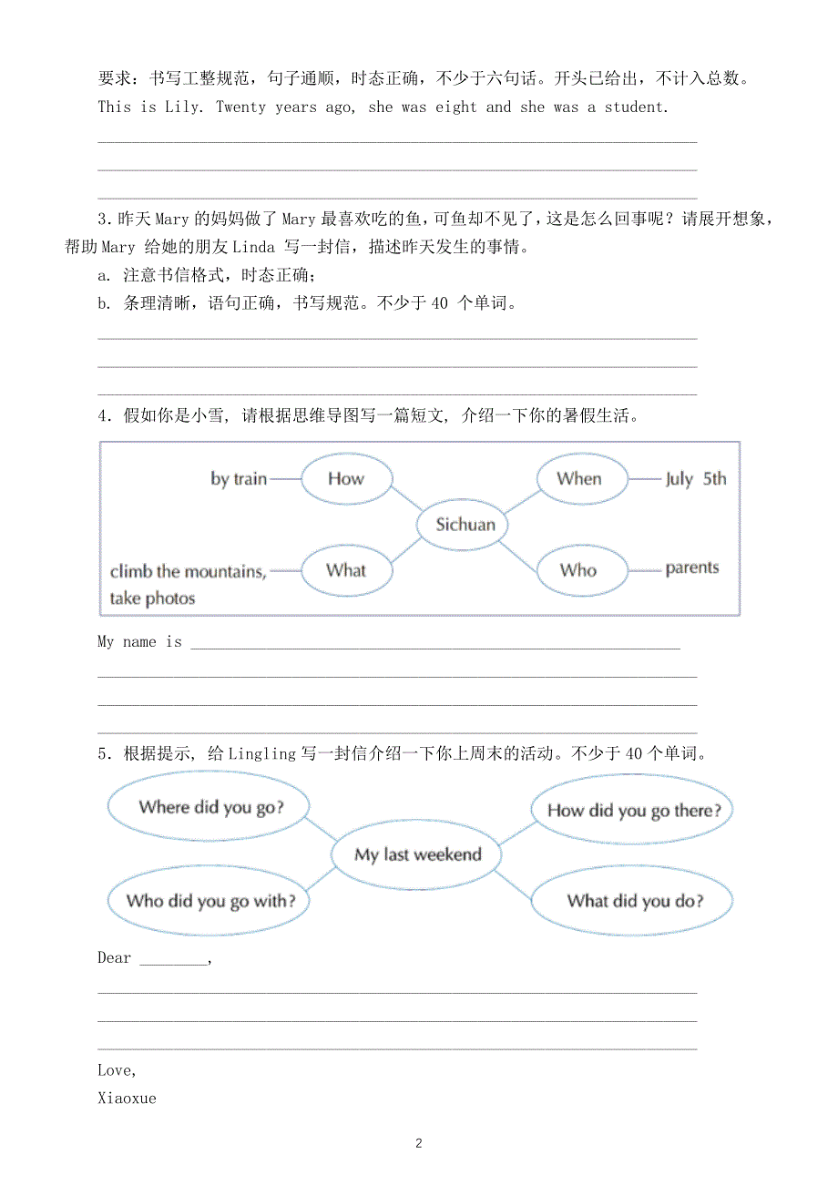 小学英语五年级下册期末《看图写话》专项练习（附参考范文）.docx_第2页