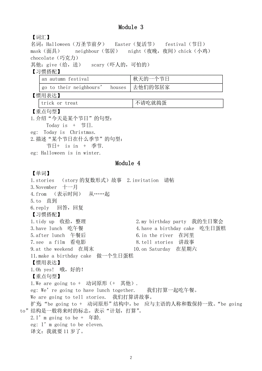 小学英语外研版（一起）五年级上册知识点汇总.docx_第2页