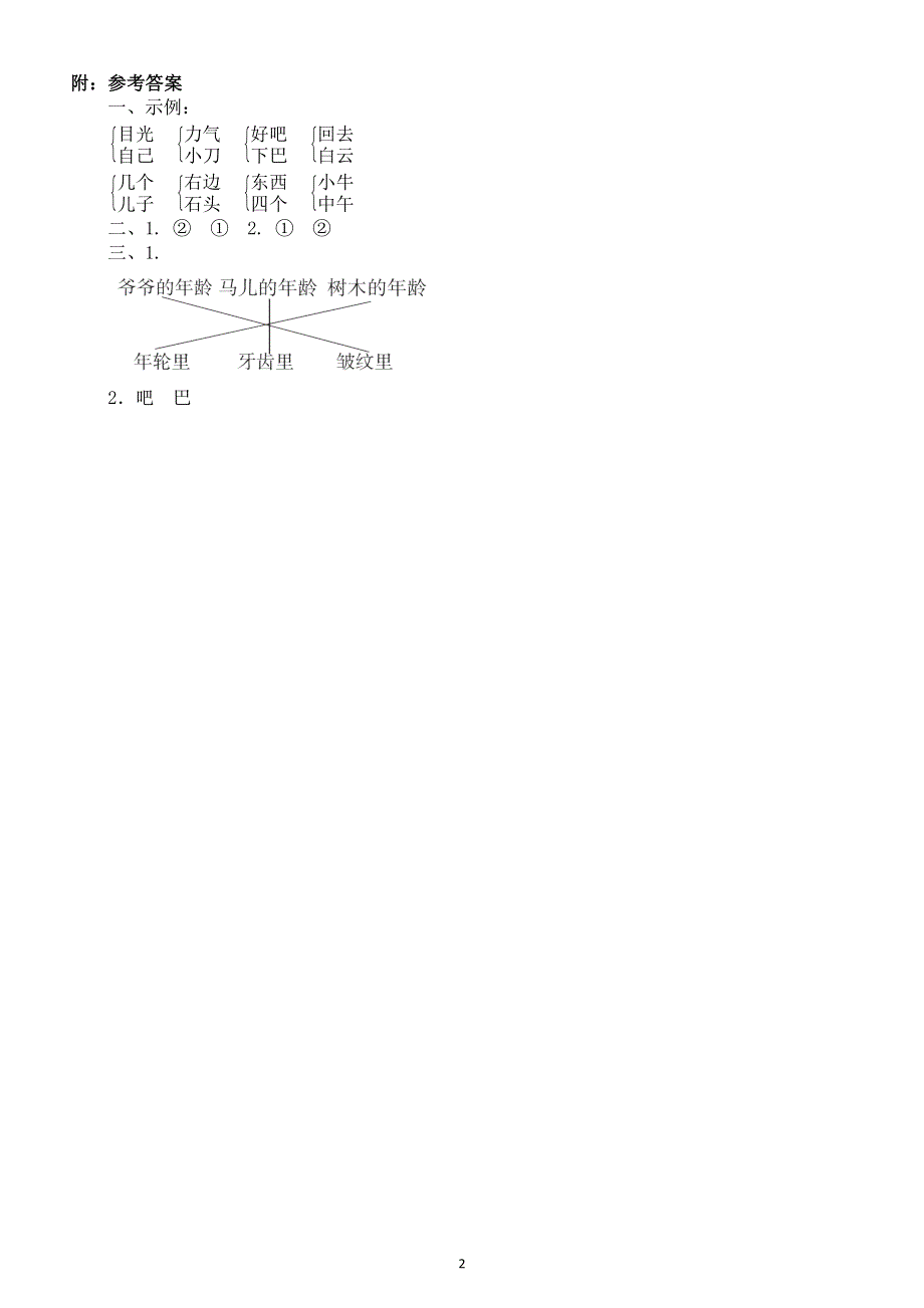 小学语文部编版一年级上册期末形近字专项练习题（附参考答案）.docx_第2页