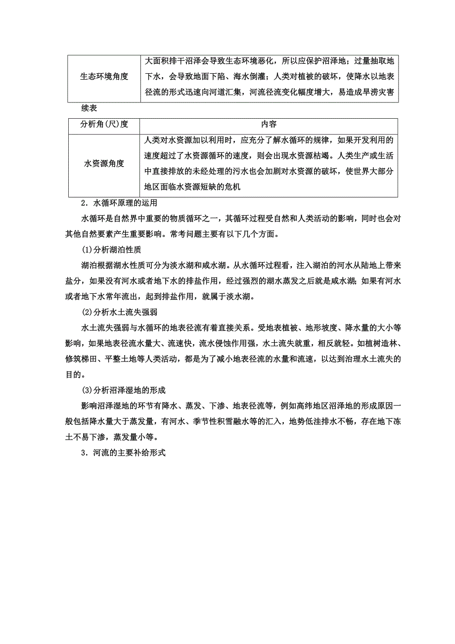 2018年高考地理全国用二轮复习教师用书：第一篇　专题与热点 专题一　自然地理事物的特征、规律、原理 第3讲　水体及其运动 WORD版含答案.doc_第2页