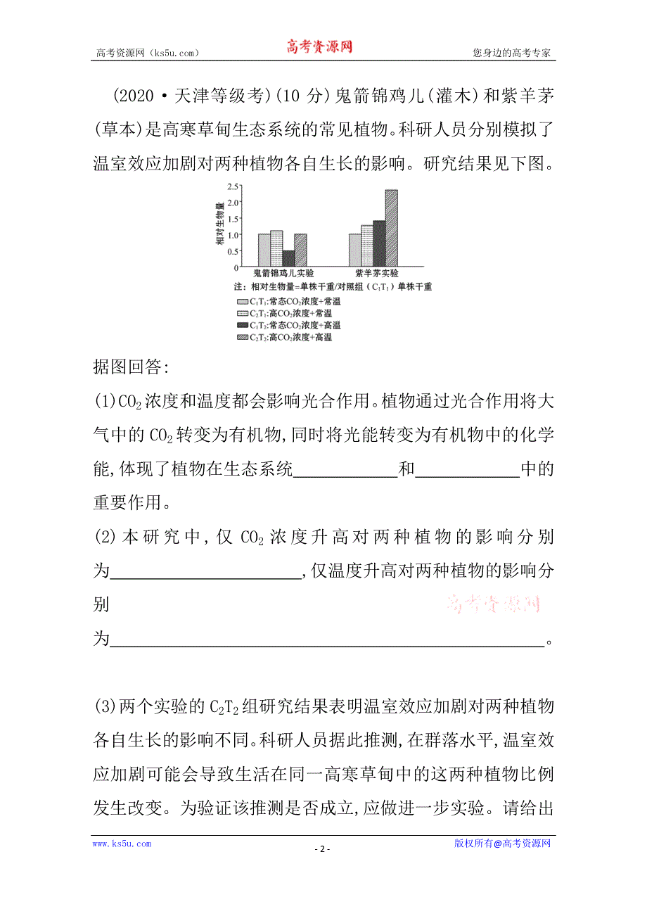 2021届新高考生物山东专用二轮考前复习学案：第四篇 类型4 生态环境类 WORD版含解析.doc_第2页