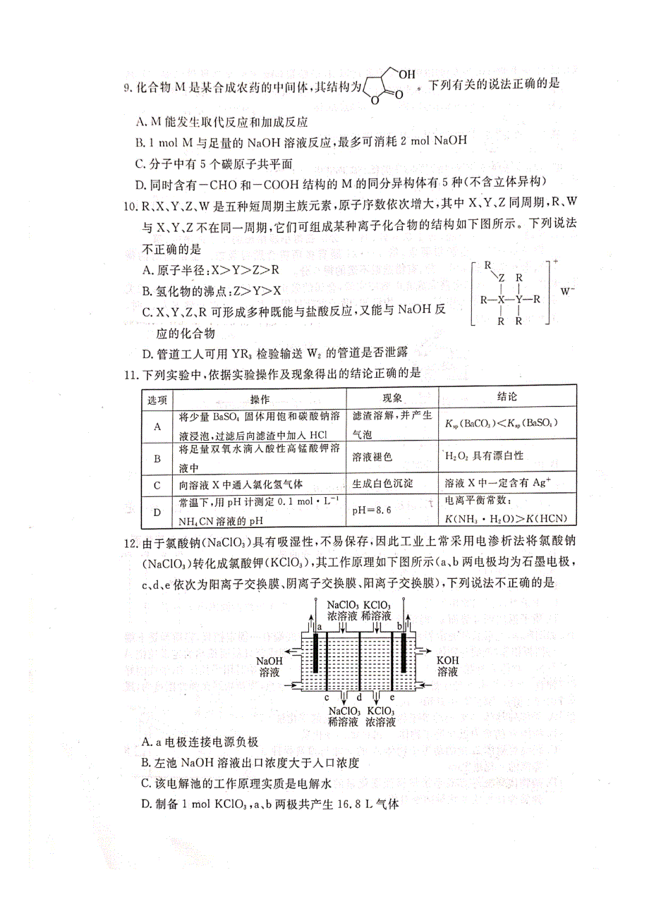 江西省南昌市新建县第一中学2019-2020学年高三下学期模拟考试理综试卷 PDF版含答案.pdf_第3页