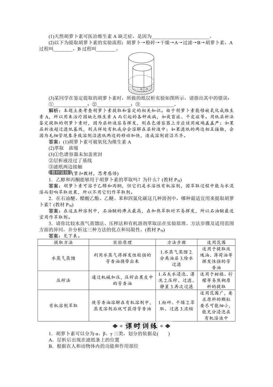 2012【优化方案】生物人教版选修1精品练：专题6课题2知能过关演练.doc_第2页