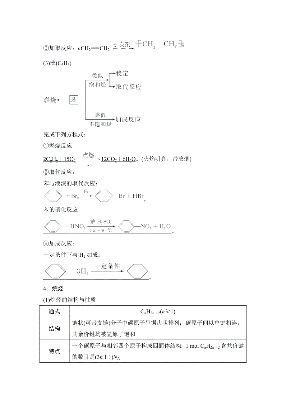 2018年高考化学（鲁科版）总复习教师用书：第9章 课时1 考点一　几种常见烃的结构与性质 WORD版含解析.doc_第3页