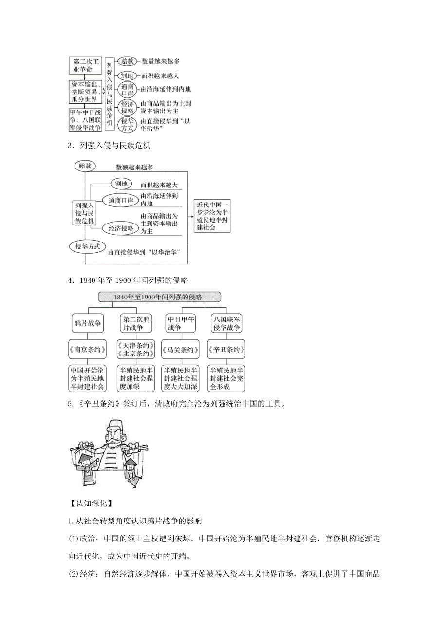 《发布》2022高考历史思维导图一轮复习学案之政治史（人民版）2-4西方列强入侵与中国军民维护国家主权的斗争（解析版） 含解析.doc_第3页