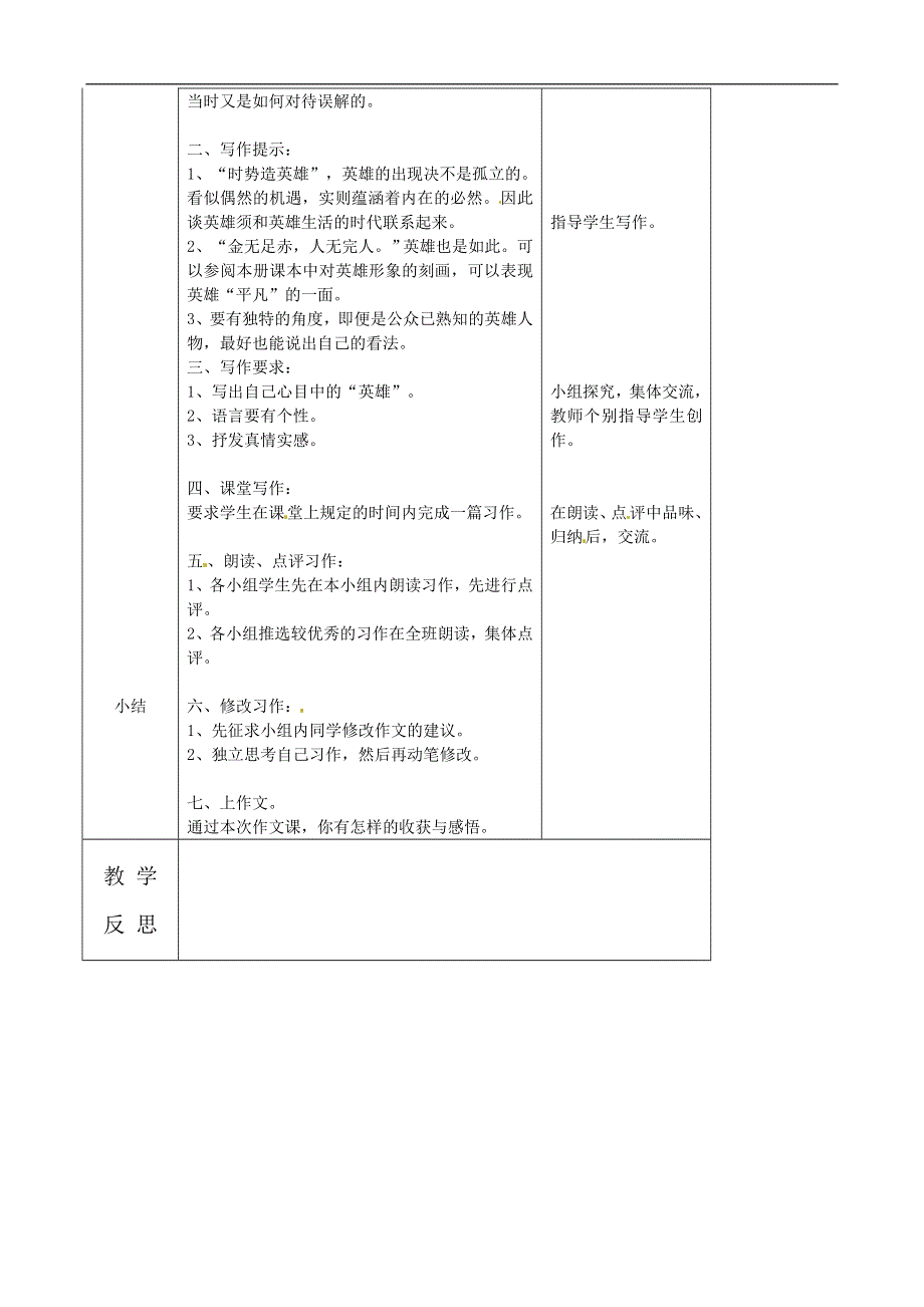 吉林省长春市第一五七中学九年级语文下册作文五我心目中的“英雄”教案长春版.docx_第2页