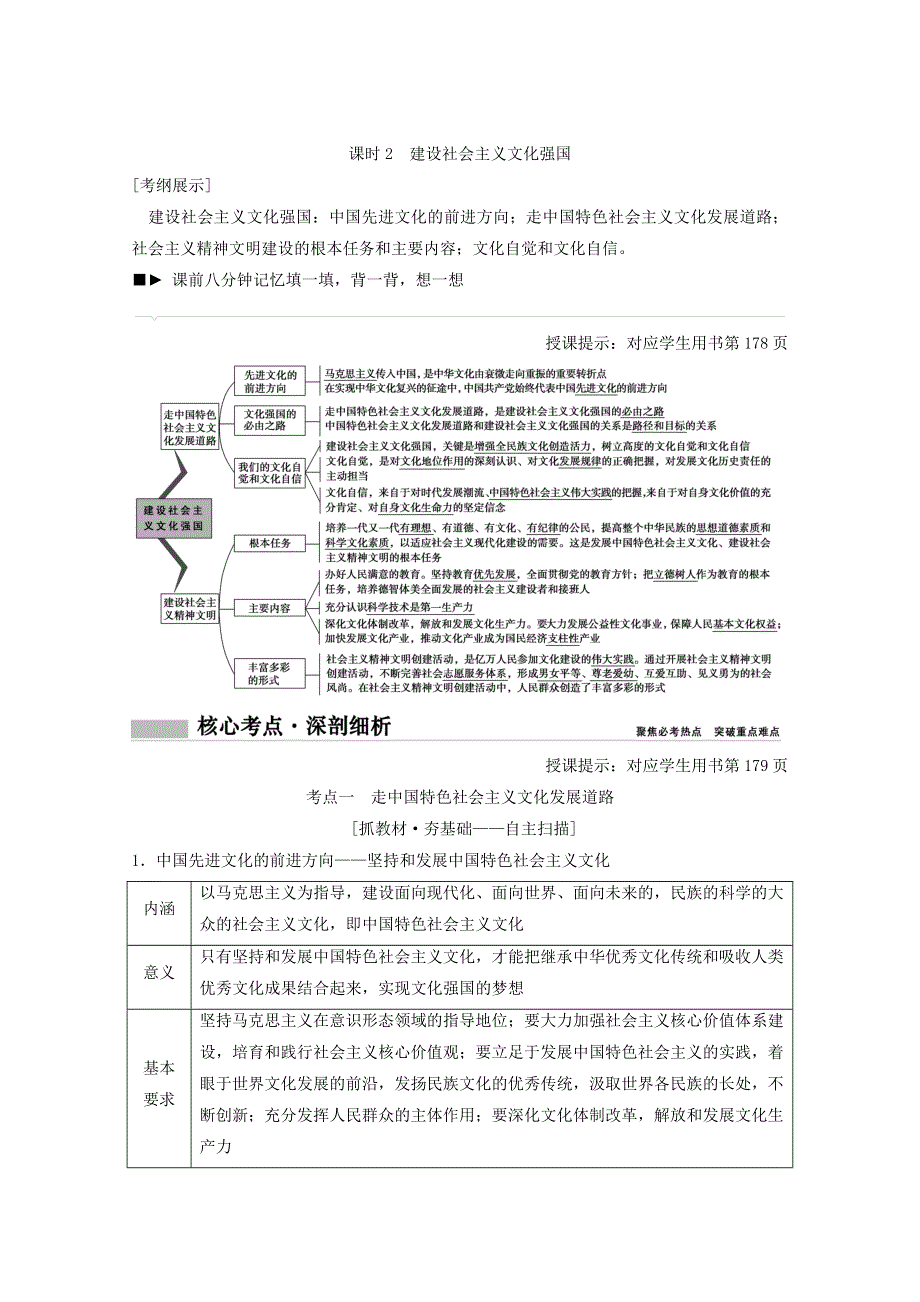 2018年高考总复习政治教师用书：第12单元 发展中国特色社会主义文化 课时2 建设社会主义文化强国 WORD版含答案.doc_第1页