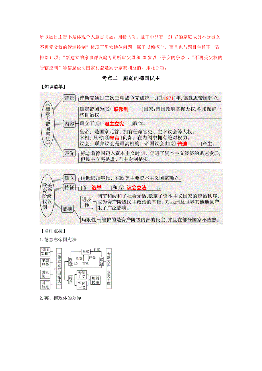 《发布》2022高考历史思维导图一轮复习学案之政治史（人民版）4-12民主政治的扩展（解析版） 含解析.doc_第3页