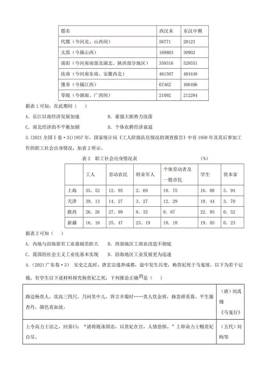 《发布》2022高考历史选择题解题模板5-图表类选择题（原卷版） WORD版.doc_第2页