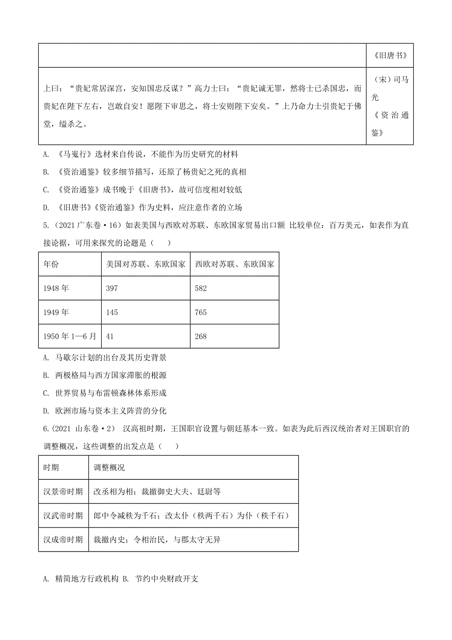 《发布》2022高考历史选择题解题模板5-图表类选择题（原卷版） WORD版.doc_第3页