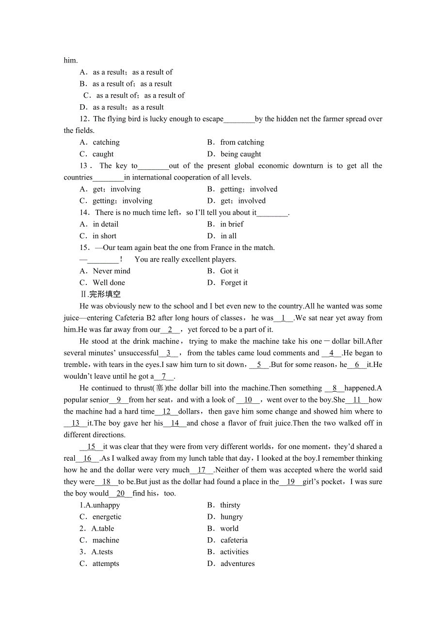 《优化方案》2015高考英语（外研版）总复习课后达标 必修4 MODULE 4　GREAT SCIENTISTS.doc_第2页