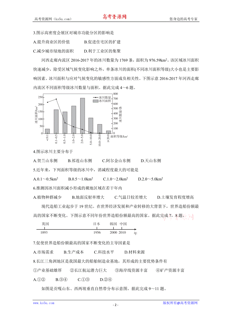 《发布》“超级全能生”2021届高三全国卷地区4月联考试题（丙卷） 地理 WORD版含解析BYCHUN.doc_第2页