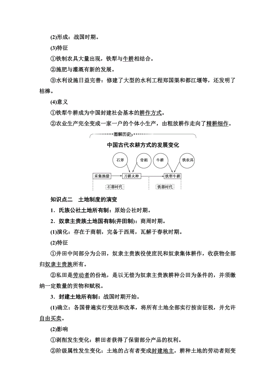 2020-2021学年北师大版历史必修2教师用书：第1单元 第1课　农业的主要耕作方式和土地制度 WORD版含解析.doc_第2页